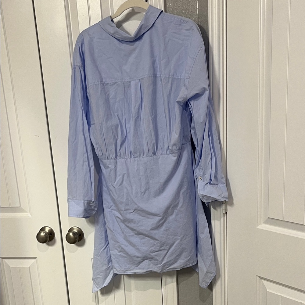 Universal Thread Light Blue Tie-Front Button-Up m… - image 6